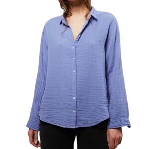 Xirena Peri Scout Button Up Cotton Chelsea Gauze Shirt Sz Small